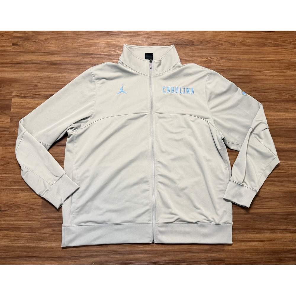 Nike Jordan UNC Tar Heels Elite Full Zip Track Jacket Gray Mens Sz 3XL